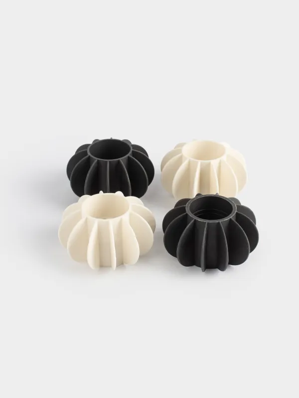 Washing ball, 6 cm, 4 pcs, rubber, white / grey, Wheel, Washing ball, image-0