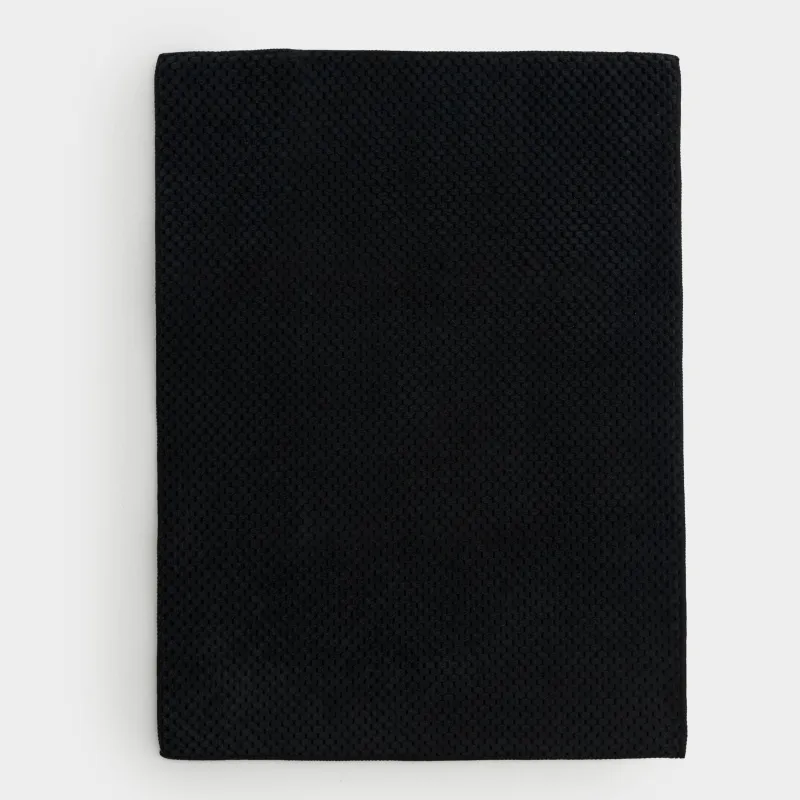 Dish drying mat, 51x38 cm, microfiber, black, Black clean