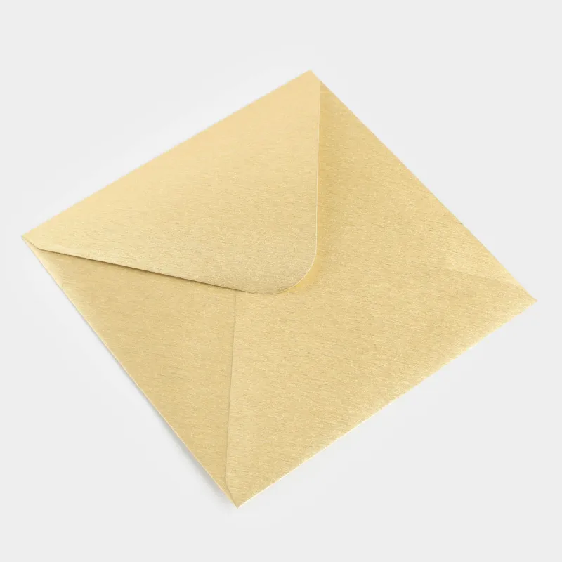Gift envelope, 15 cm, paper, square, golden, Congrats, image-1