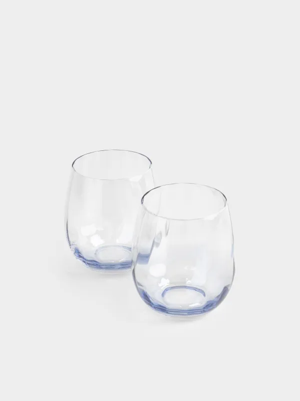 Glass, 10 cm, 450 ml, 2 pcs, glass, blue, Filo R color, image-1