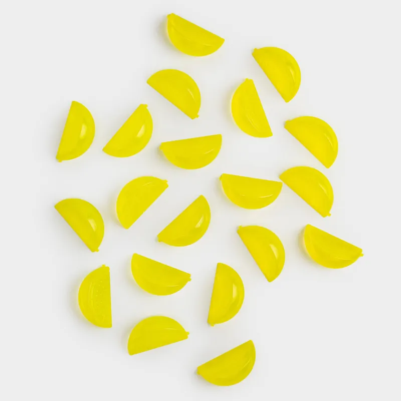 Set of cubes for cooling drinks, 20 pcs, plastic, yellow, Lemon, Sicily