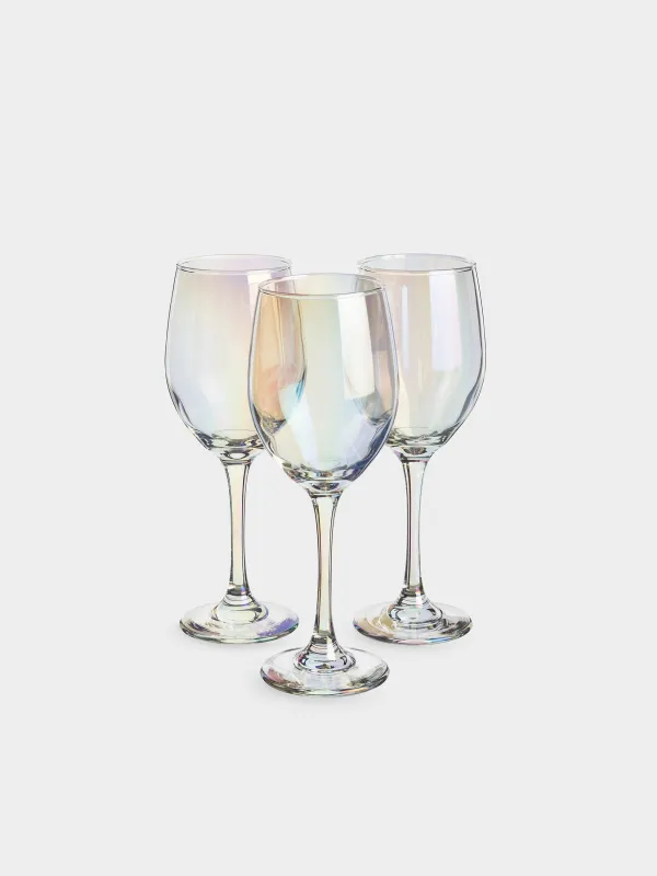 Red wine glass, 420 ml, 6 pcs, glass, mother of pearl, Floyd polar, image-0