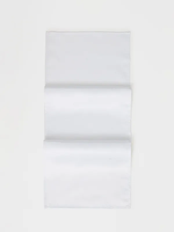 Table runner, 40x160 cm, jacquard, polyester, light grey, Silver stars, Starlight, image-0