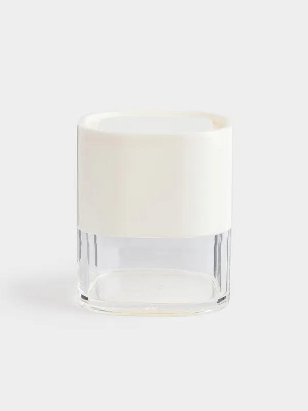 Bathroom box, 8x7 cm, plastic / acrylic, milky, Eleos, image-0