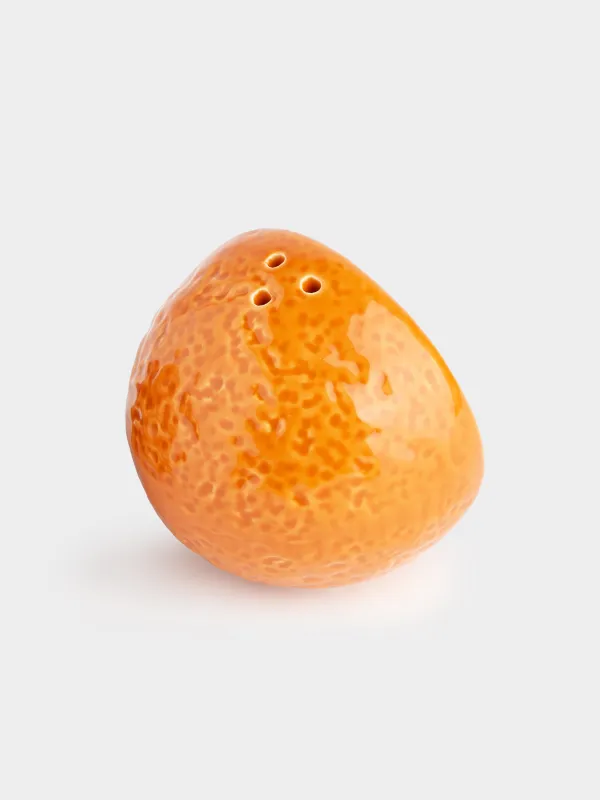 Salt or pepper container, 7 cm, ceramic, orange-gold, Orange, Fruit, image-1