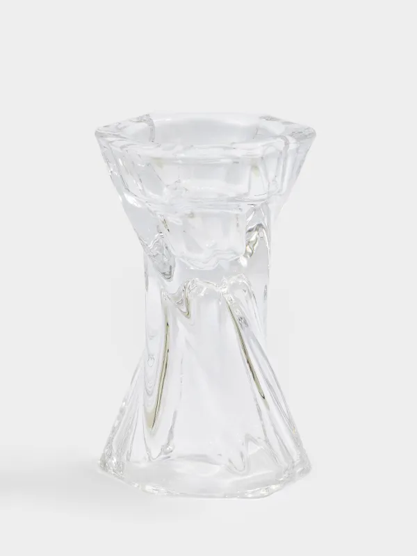 Candlestick, 12 cm, for thin / tea candles, glass, Torsido, image-0