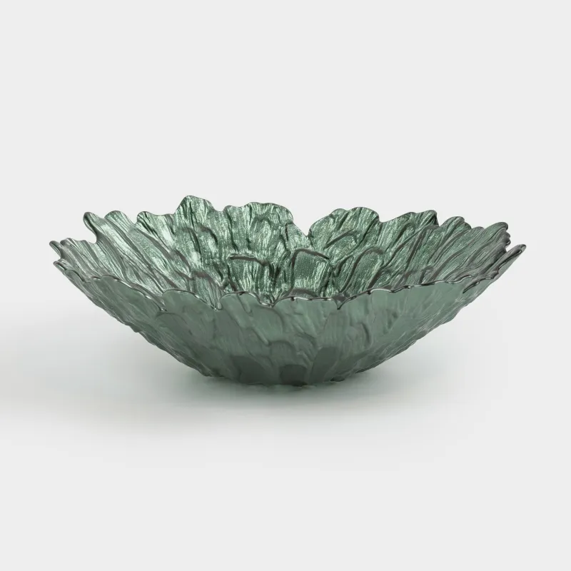 Fruit bowl, 29x9 cm, glass R, green, Pion color
