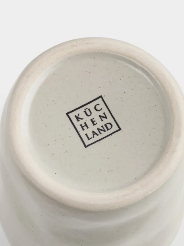 Glass, 10 cm, 300 ml, ceramic, beige, Crumpled effect, Crumple creme, image-4