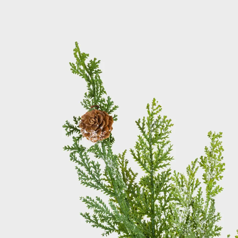 Decorative branch, 77 cm, polyethylene, Branch with cones, Conifer decor, image-2