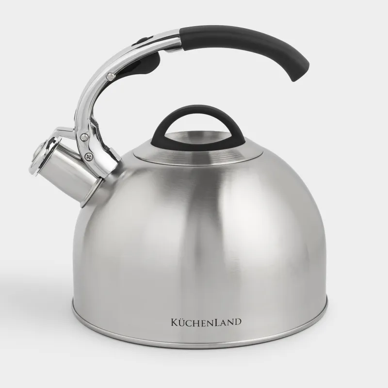 Teapot, 2.8 L, with whistle, steel, brushed, Whistle