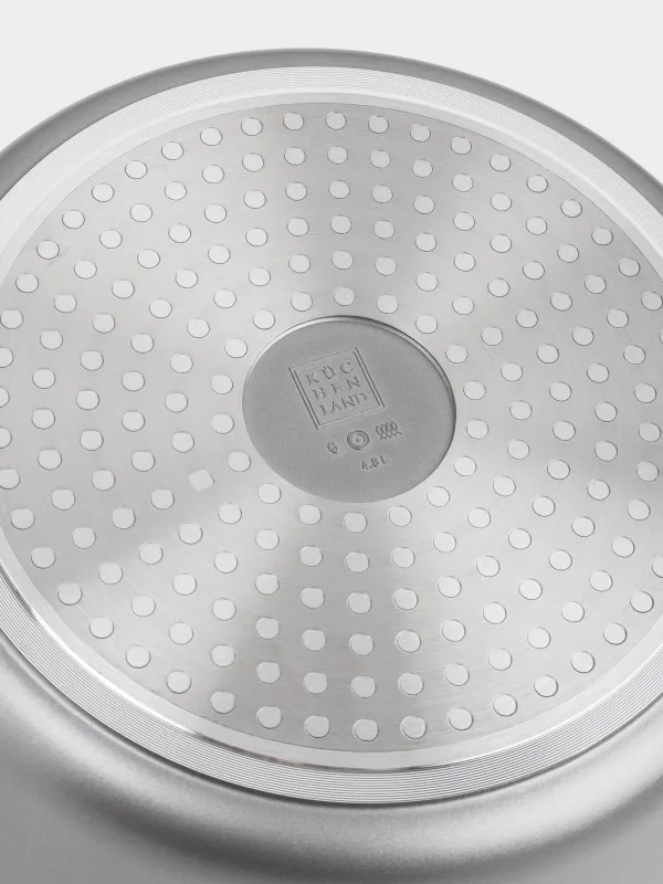 Pot, 24 cm, 4.8 l, with lid, coated, aluminum, grey-black, Mintali, image-4