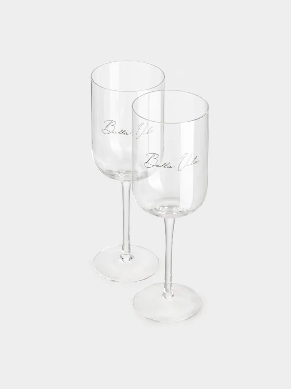 Drinking glass, 460 ml, 2 pcs, crystal glass, Bella Vita, Foligno                                                       , image-1
