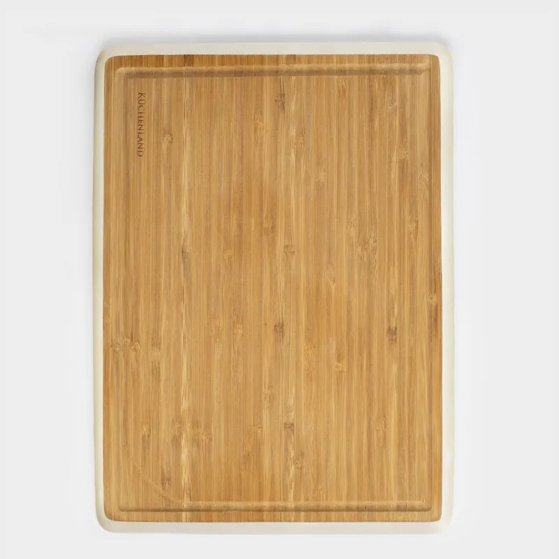 Cutting board, 38x28 cm, bamboo, rectangular, milk edging, Bamboo