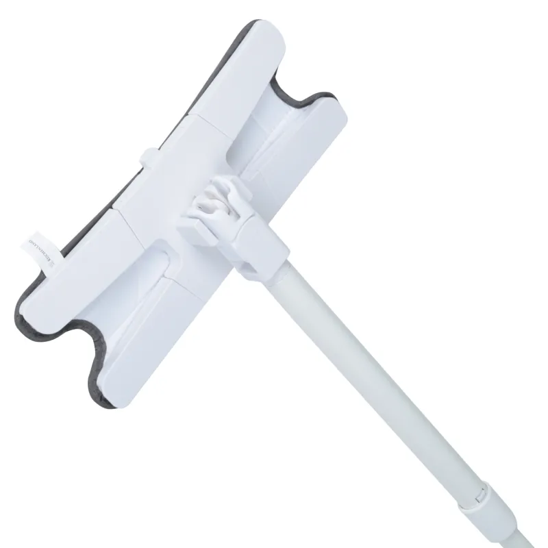 Mop with bucket, wringing and rinsing, curly, white-gray, Mop, image-5