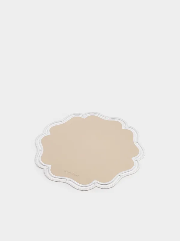 Placemat, 38 cm, PVC / polyester, shaped, beige, Rock vintage, image-3