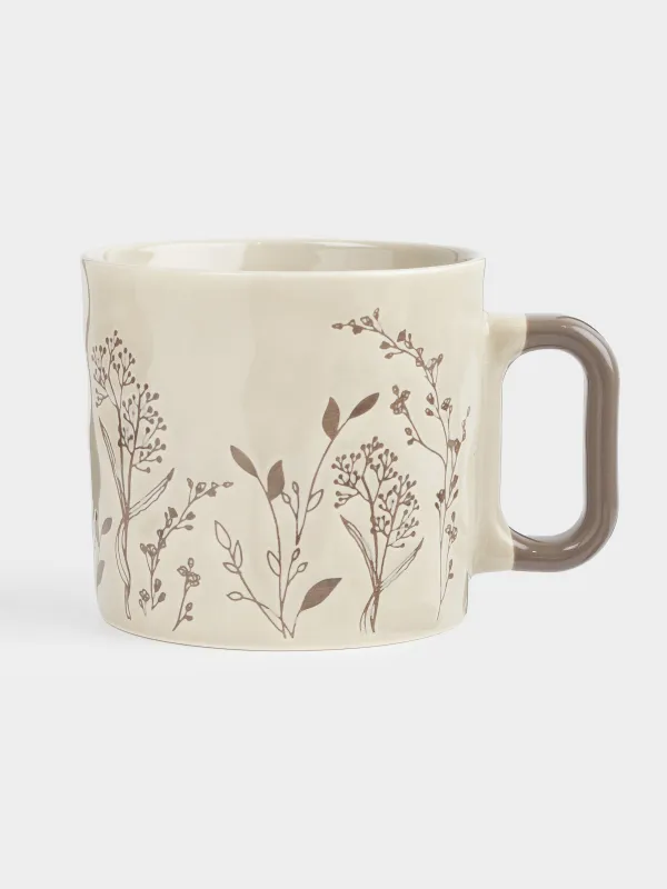 Mug, 450 ml, porcelain N, beige, DESIGN, Light frost, image-0