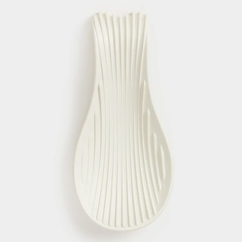 Spoon stand, 22 cm, silicone, beige, Wavelet
