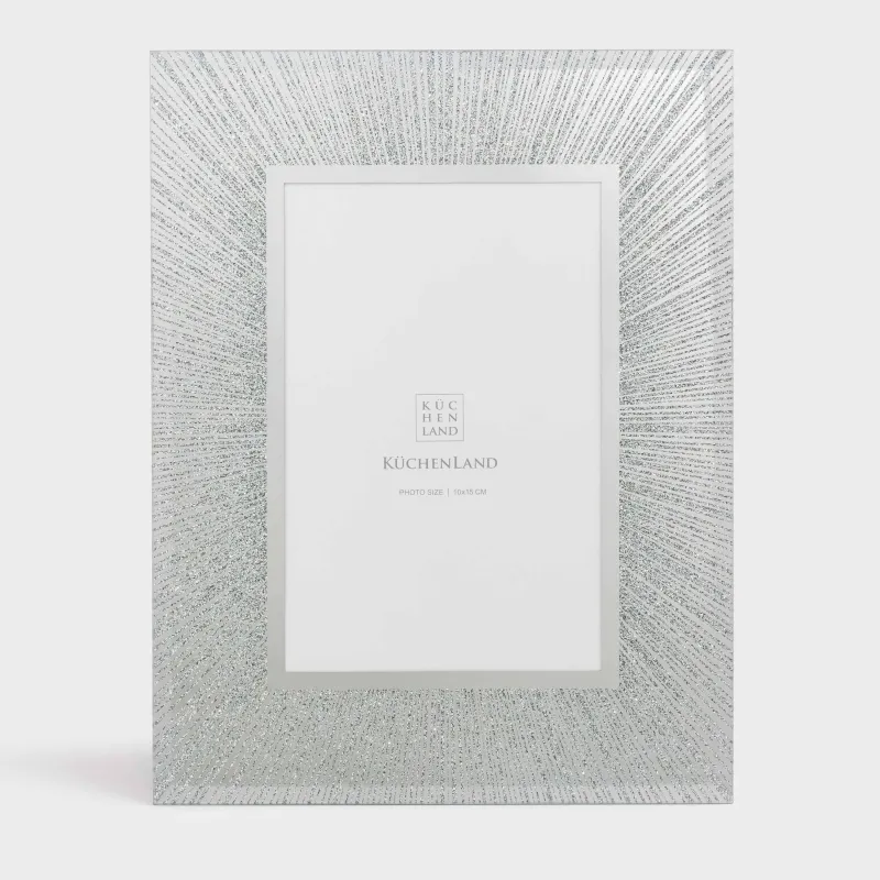 Photo frame, 17x22 cm, glass, Silver stripes, Actress, image-1