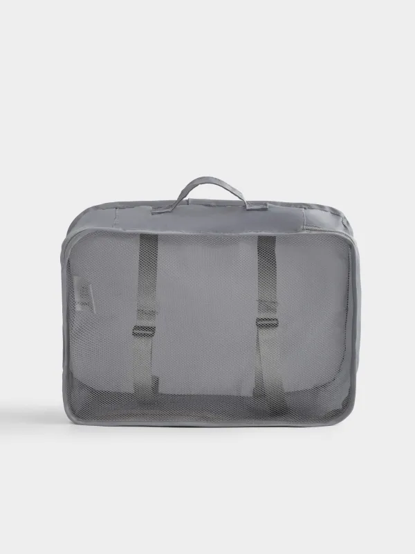 Clothing organizer, 32x23x11 cm, twill, grey, Travel comfort, image-3