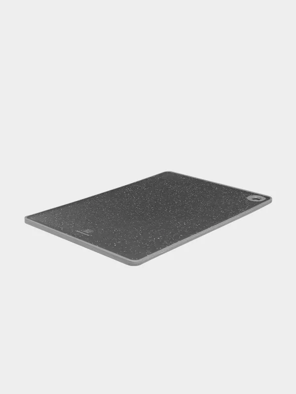 Cutting board, 27x21 cm, plastic / rubber, black marble, Speck, image-1