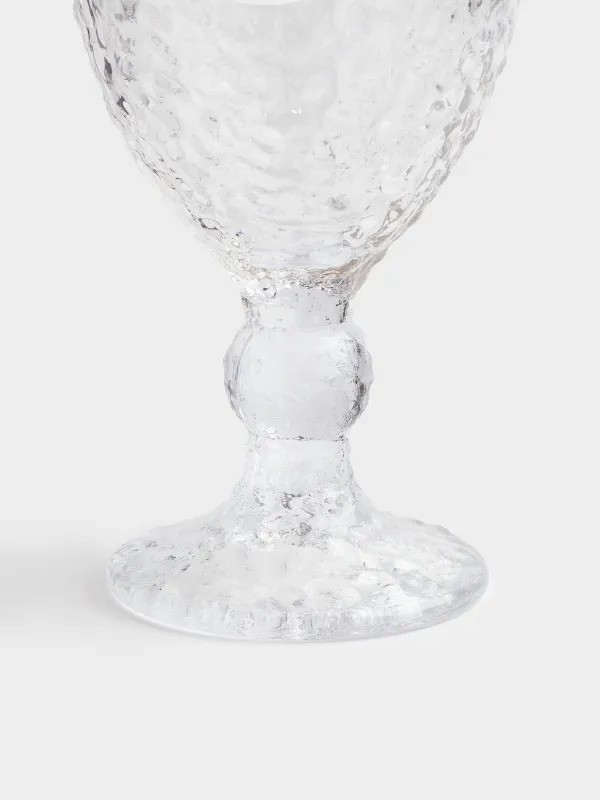 Wine goblet glass, 320 ml, glass, with golden edging, Nautilus Gold, image-2