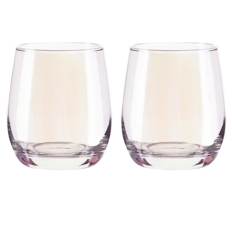 Glass, 9 cm, 350 ml, 2 pcs, glass, mother of pearl, Floyd polar, image-0