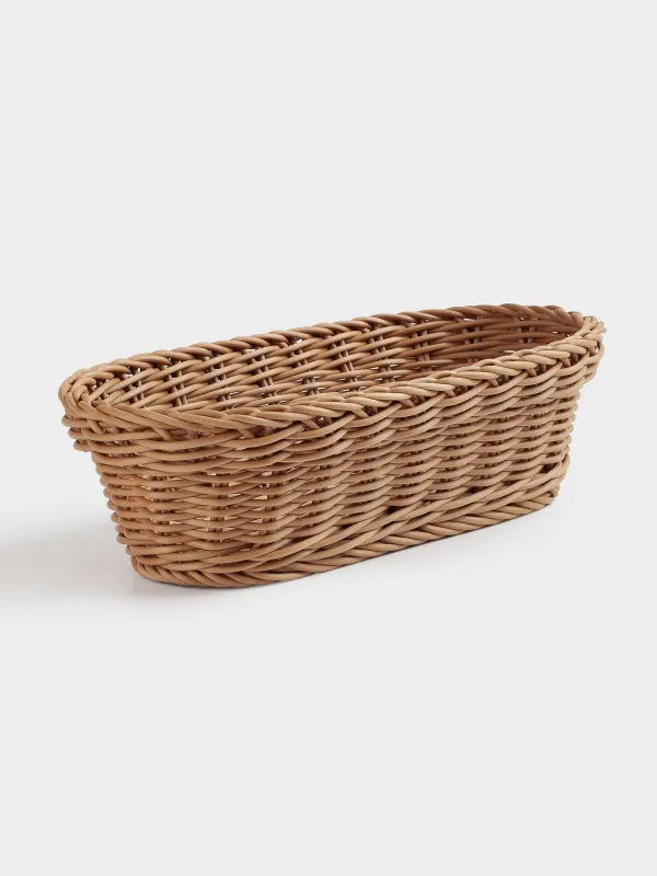 Bread basket, 29x17 cm, rattan, oval, brown, Twig, image-1