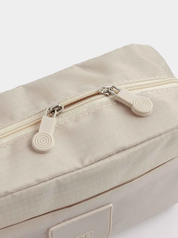 Travel Cosmetic Bag, 20х12 cm, polyester, beige, Easy Travel, image-4