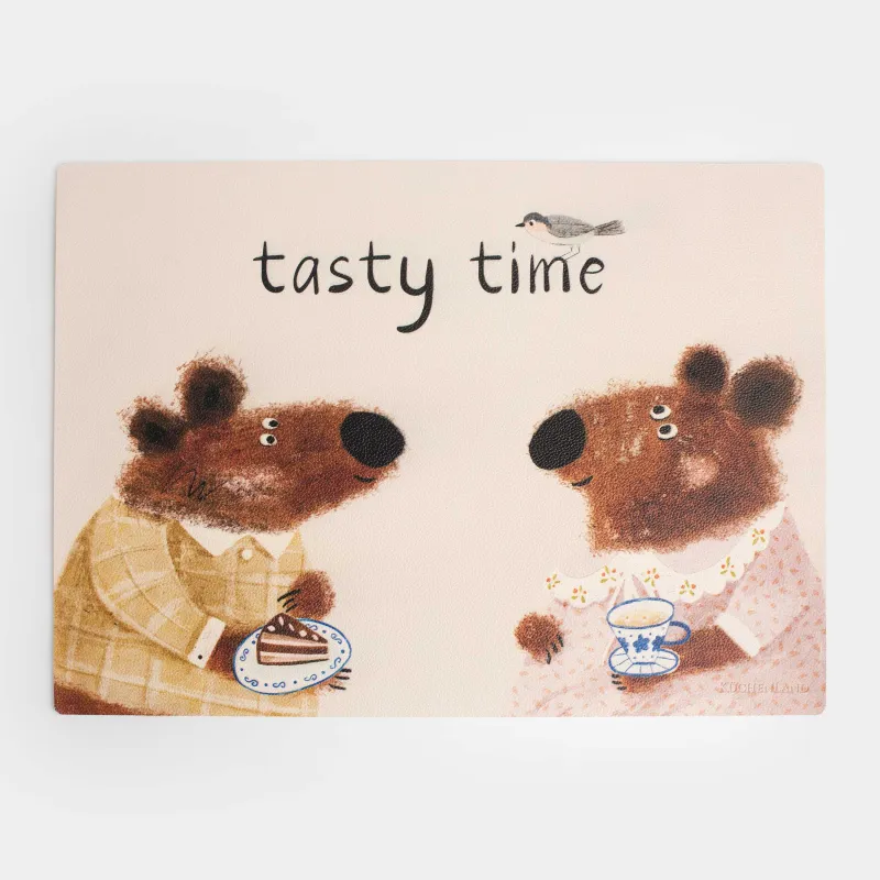 Placemat, 33x46 cm, PVC, rectangular, beige, Tasty time, Rock print