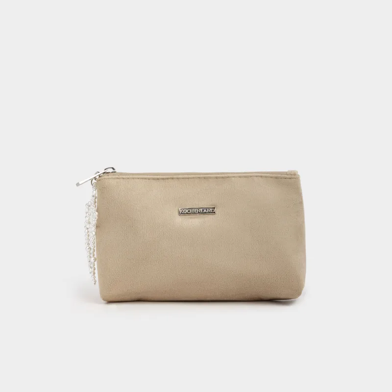 Makeup bag, 19x12 cm, polyester, color, Pearl bow, Beauty box