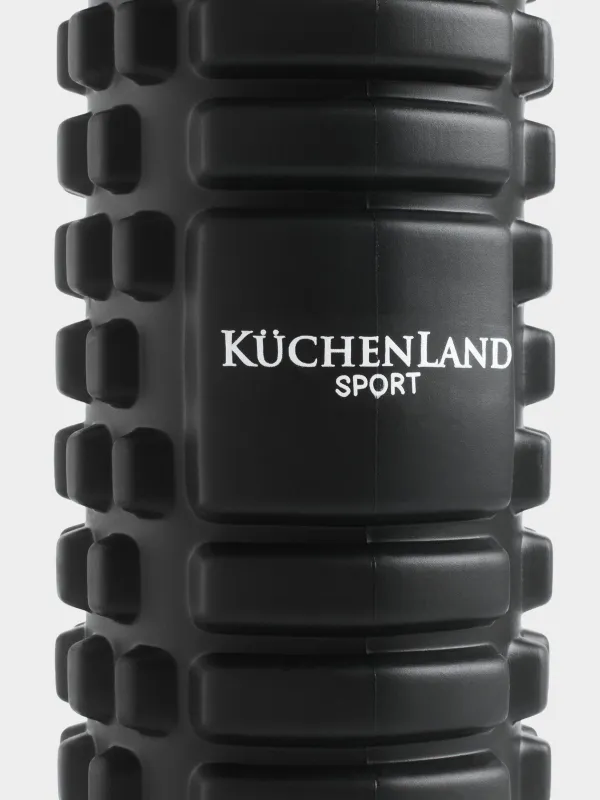 Massage roller, 30 cm, for yoga and fitness, EVA, black, Sport, image-2