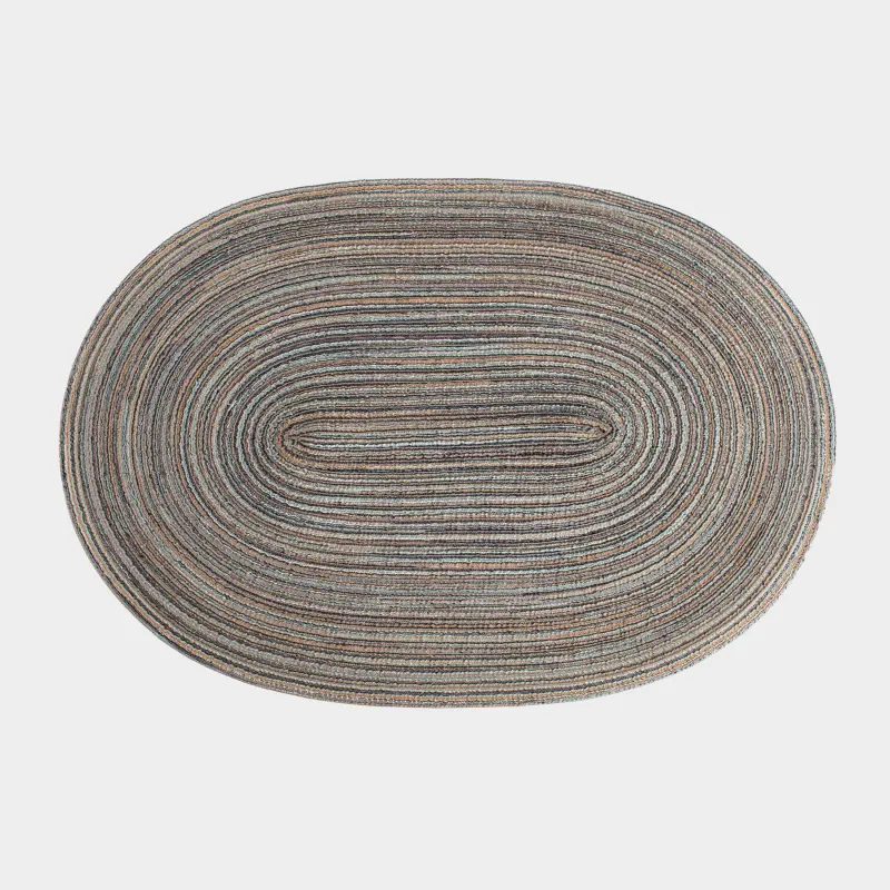 Placemat, 30x45 cm, polyester, oval, gray-brown, Rotary