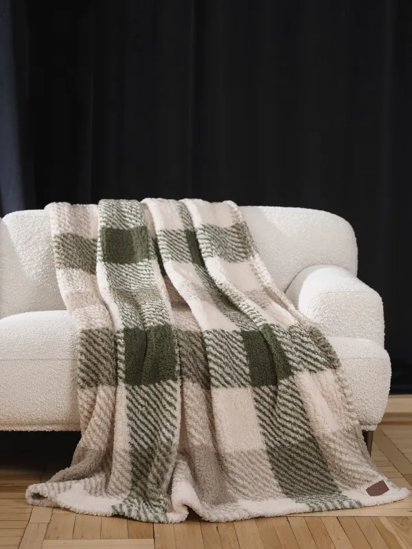 Blanket, 130x170 cm, sherpa, beige-green, Plaid, Hazel, image-2