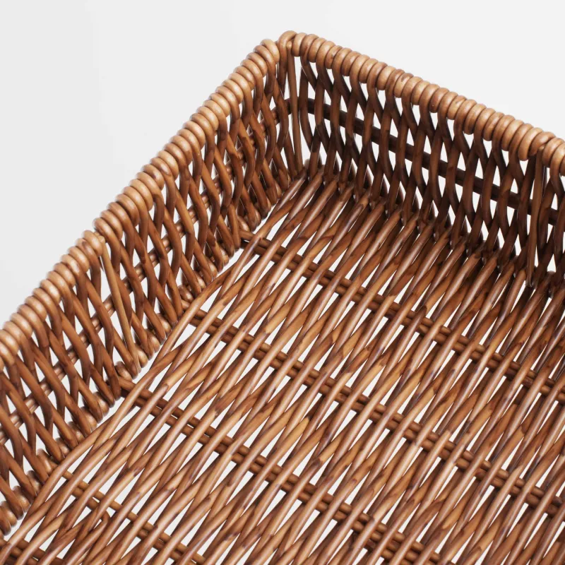 Grocery basket, 26x18 cm, rattan, rectangular, brown, Blendy, image-2