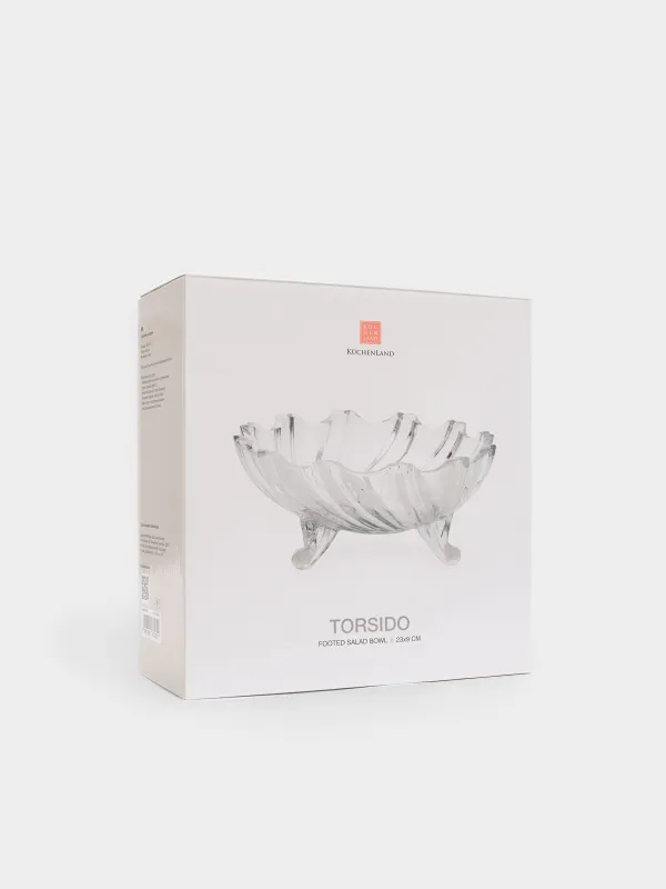 Salad bowl on legs, 23x9 cm, 830 ml, glass R, Torsido, image-3