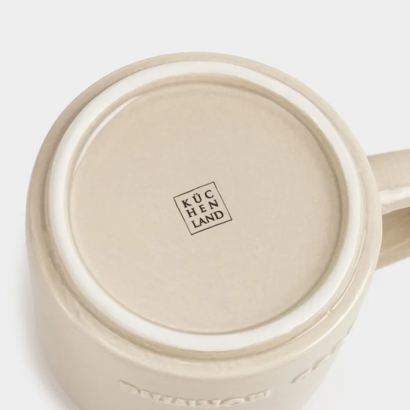 Mug, 450 ml, ceramics, beige, Good morning, Great day, image-3