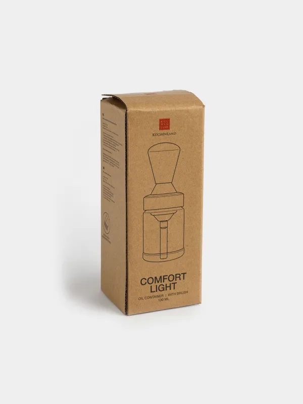 Oil container, 100 ml, with brush, glass / silicone, Comfort light, image-4