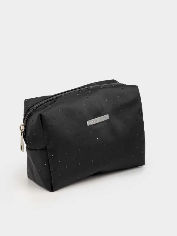 Makeup bag, 17x13 cm, nylon, black, Force night, image-1