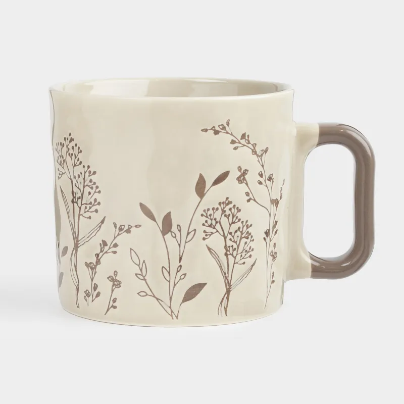 Mug, 450 ml, porcelain N, beige, DESIGN, Light frost