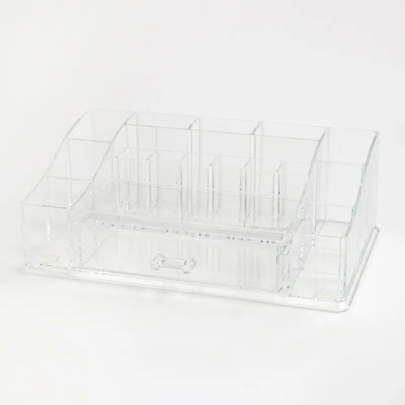 Organizer for cosmetics, 28x9 cm, 16 units, with drawer, plastic, Basic, image-2