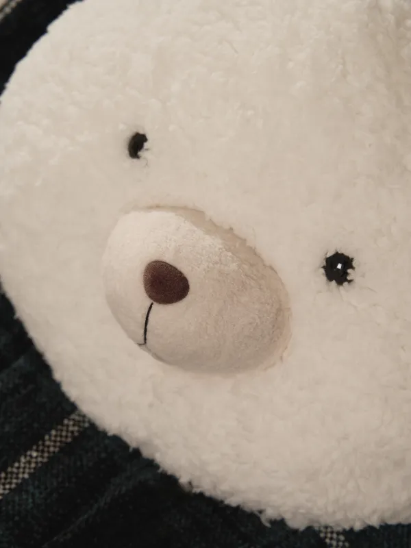 Decorative pillow, 30x25 cm, plush, white, Bear, Bear, image-2