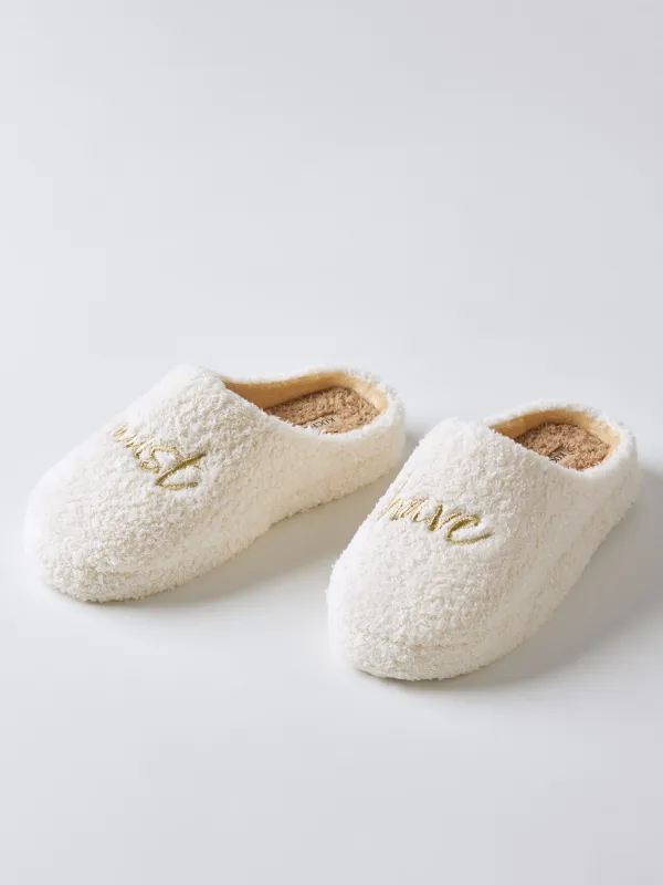 Women's slippers, homewear, size 36-37, fleece / nylon, milky brown, Needed, image-4