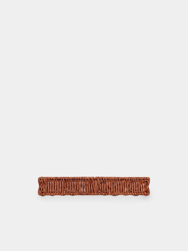 Tray, 30x20 cm, rattan, rectangular, brown, Blendy, image-4