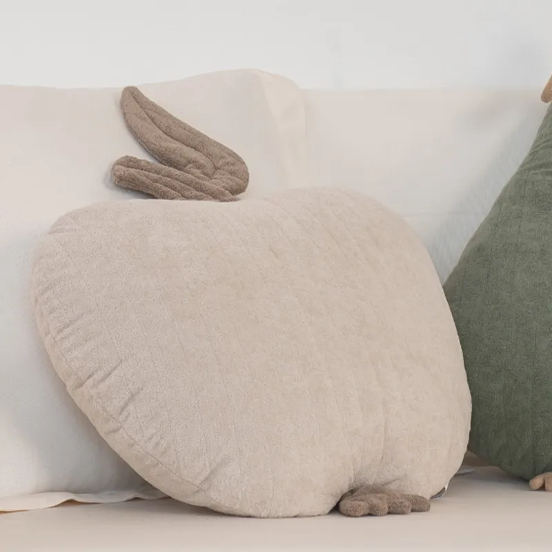 Decorative pillow, 45 x 54cm, boucle, beige, Apple, Boucle figure