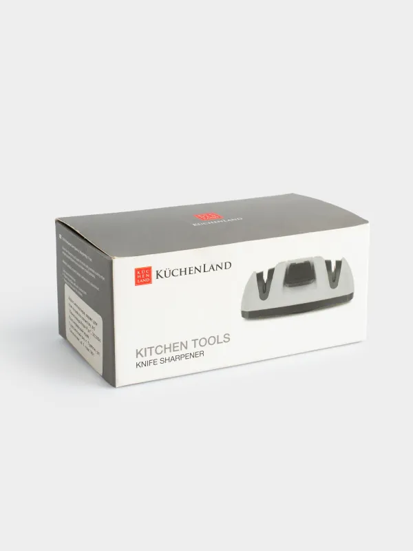 Knife sharpener, 11 cm, with two types of sharpening, grey, Lemsen, image-4