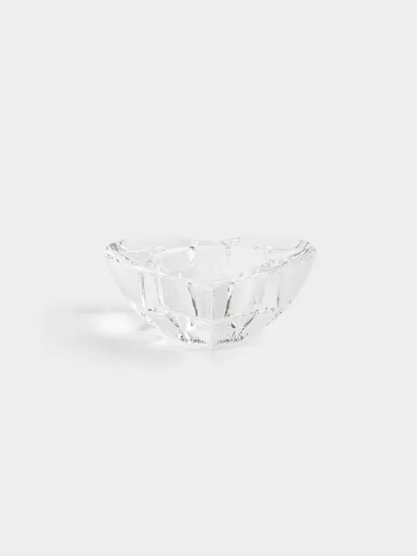 Candlestick, 8x3 cm, for tea candle, Crystal glass, Heart, Heart, image-4