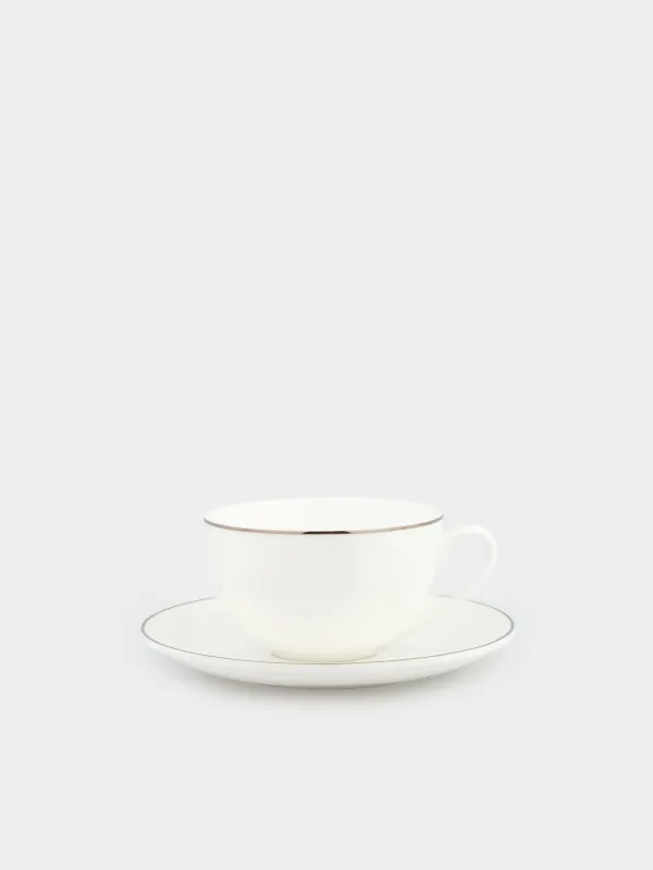 Tea pair, 2 pers, 4 pr, 250 ml, porcelain F, Pearl-platinum, image-3