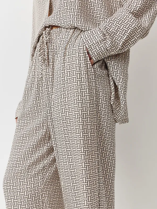 Women's trousers, size S, wide, viscose, milky black, Lines, Eniola, image-2