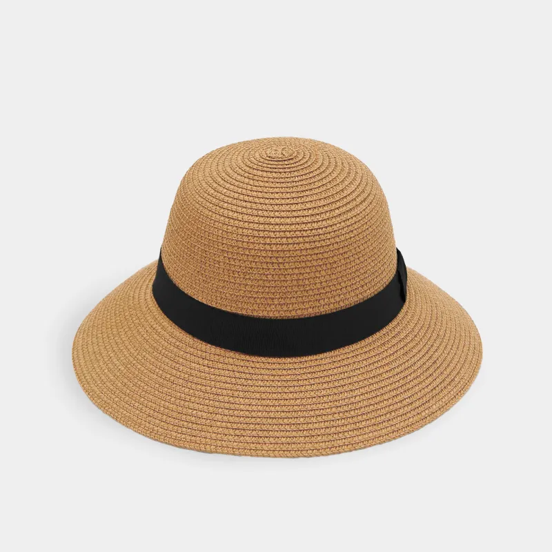 Hat, 57 cm, single size, paper / polyester, beige, Banjo