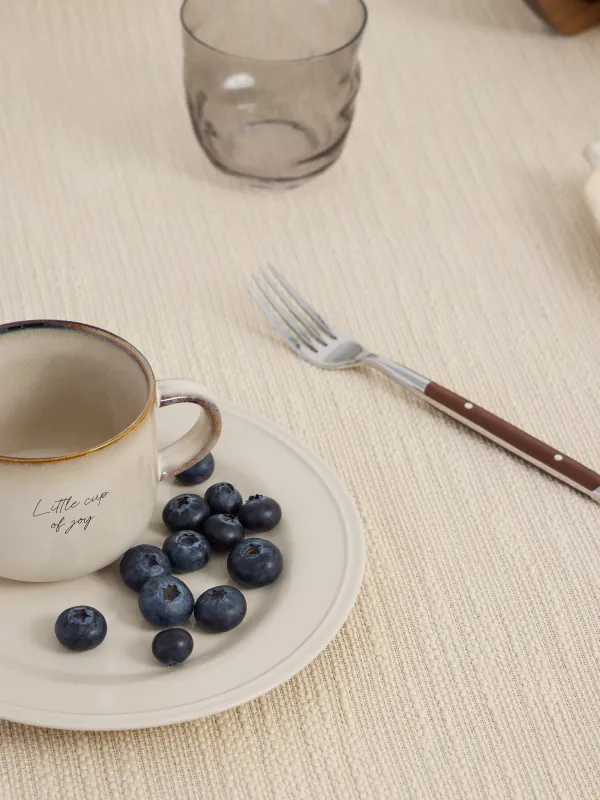 Tablecloth, 160x160 cm, cotton, beige, Matting, Gunny lurex, image-3